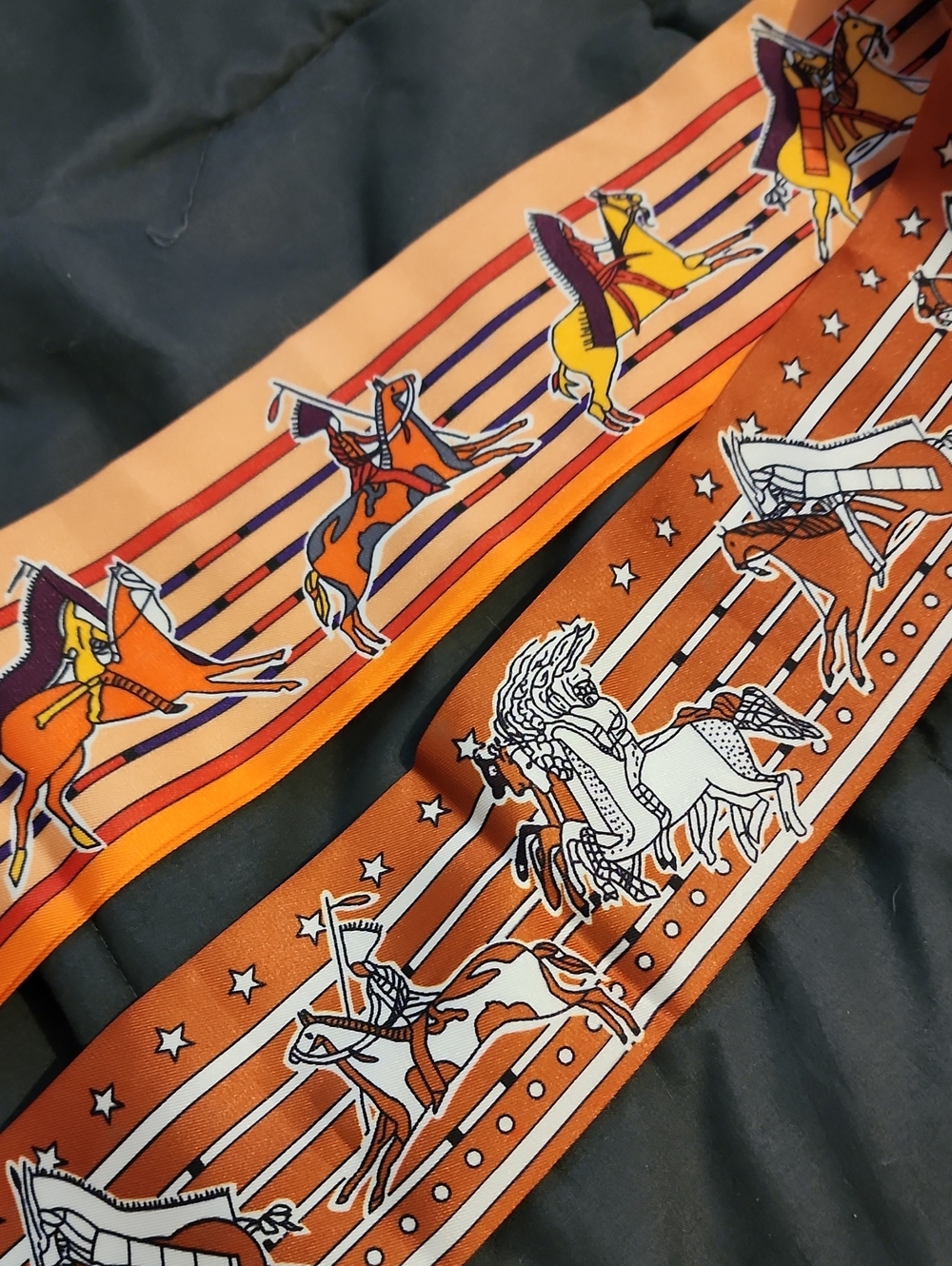 Authentic Hermes Paris Twilly Silk Skinny Scarf Made In France - Picture 6 of 6